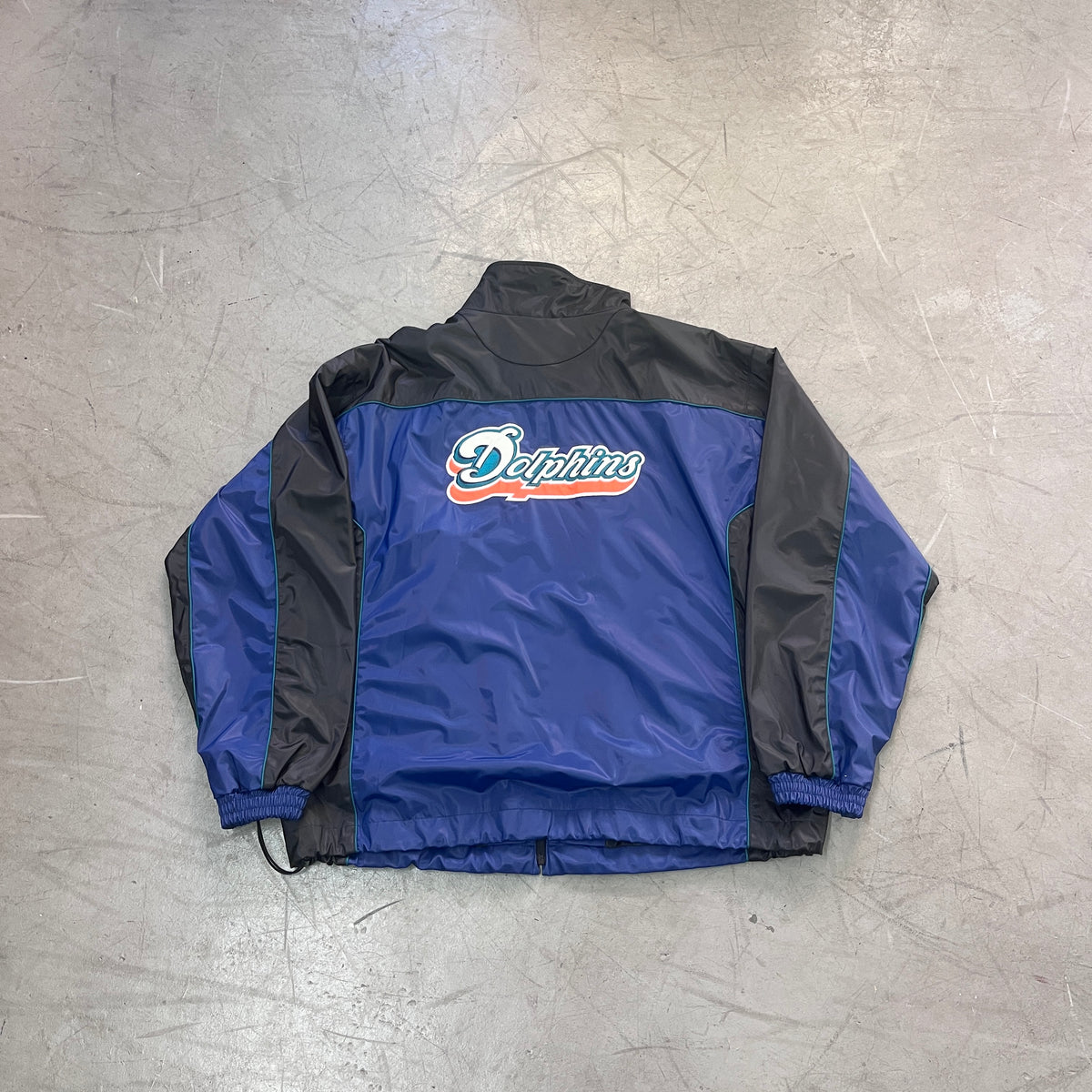 NFL MIAMI DOLPHINS WAXED JACKET 90s [XL]