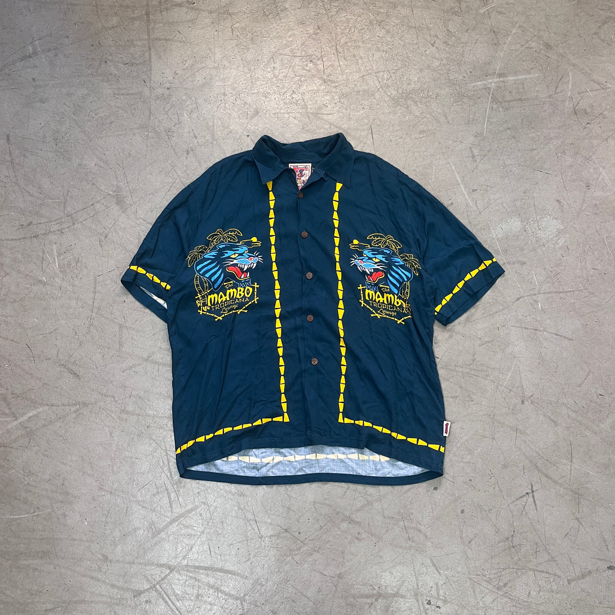MAMBO TROPICANA LOUNGE JIM MITCHELLE LOUD SHIRT 90s [L]