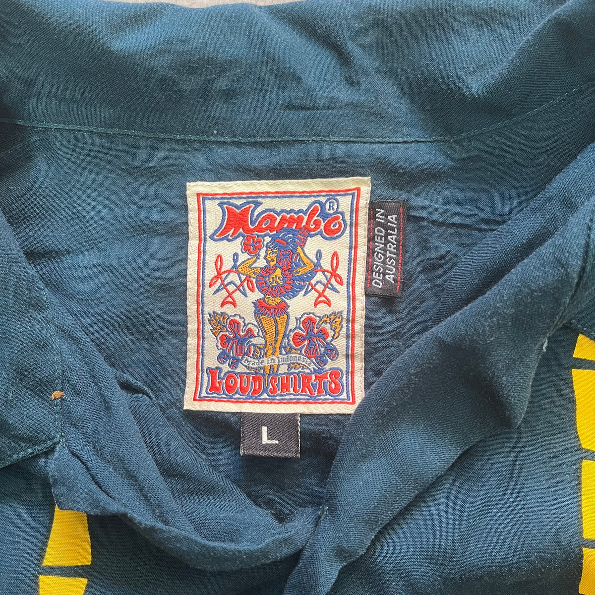 MAMBO TROPICANA LOUNGE JIM MITCHELLE LOUD SHIRT 90s [L]