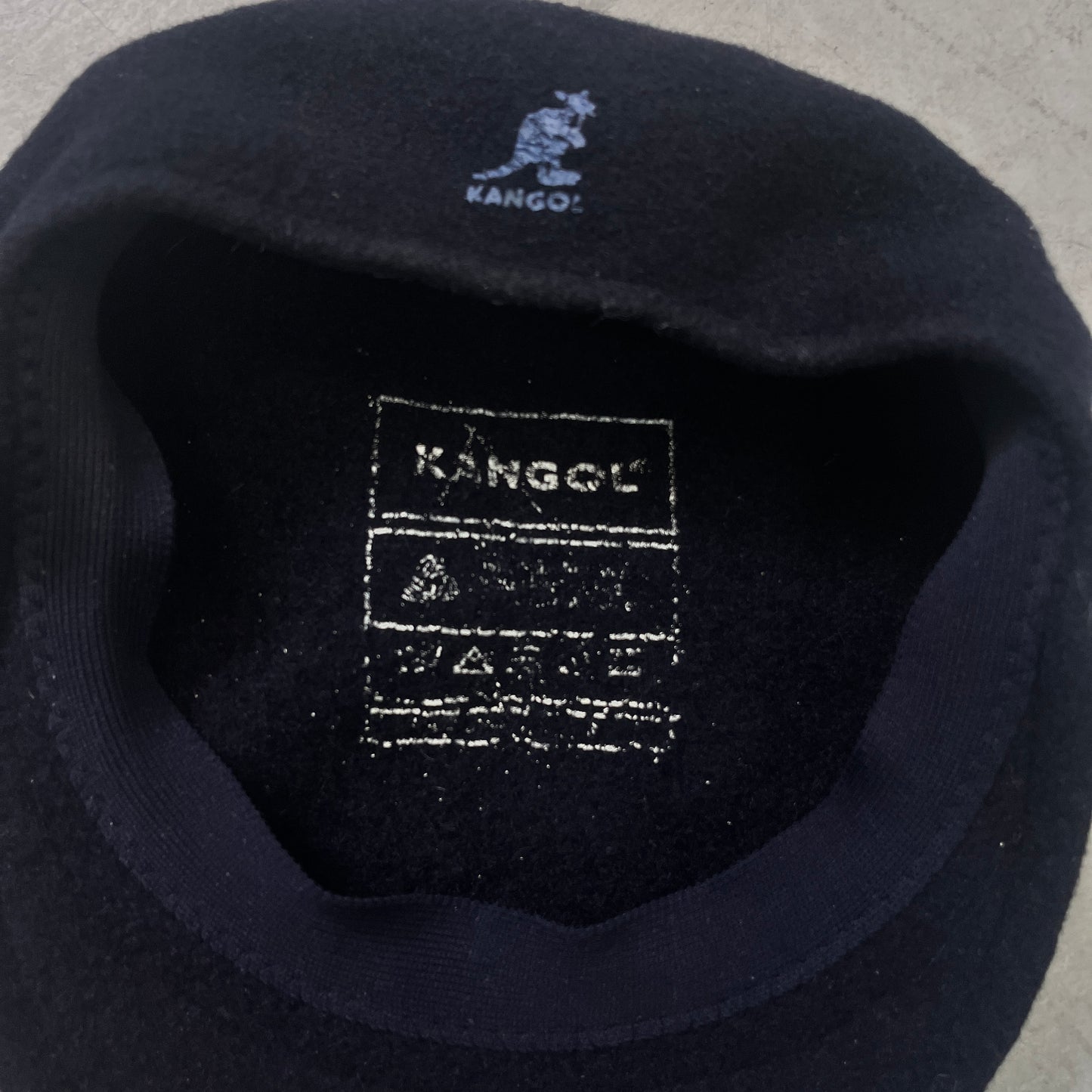 KANGOL WOOL NAVY FLAT CAP 90s [S]