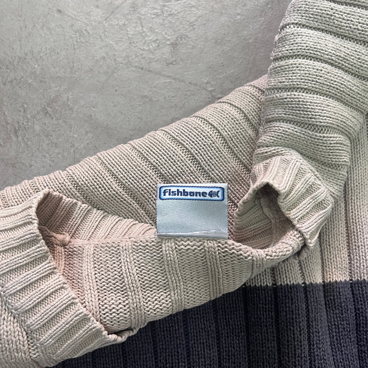 FISHBONE KNIT VEST Y2K [L]