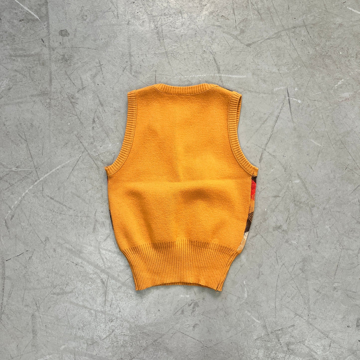 ORANGE KNIT SWEATER VEST [S]