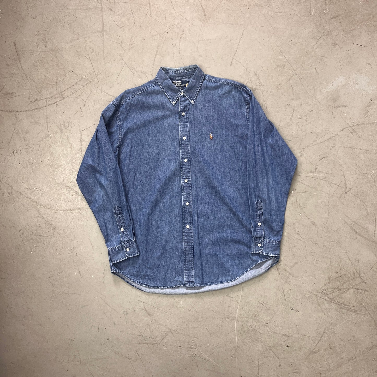 RALPH LAUREN BLAIRE DENIM SHIRT 90s[XL]