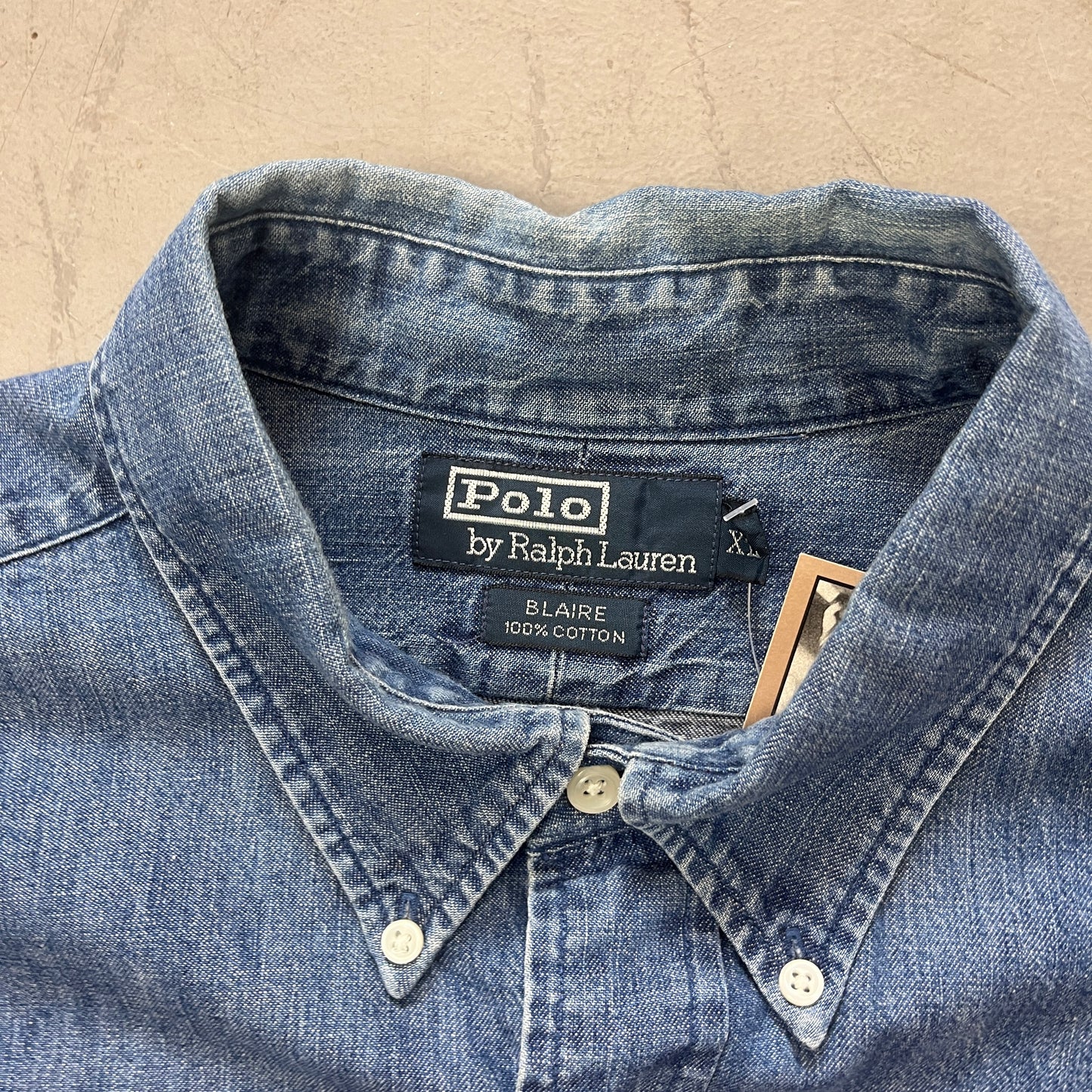 RALPH LAUREN BLAIRE DENIM SHIRT 90s[XL]