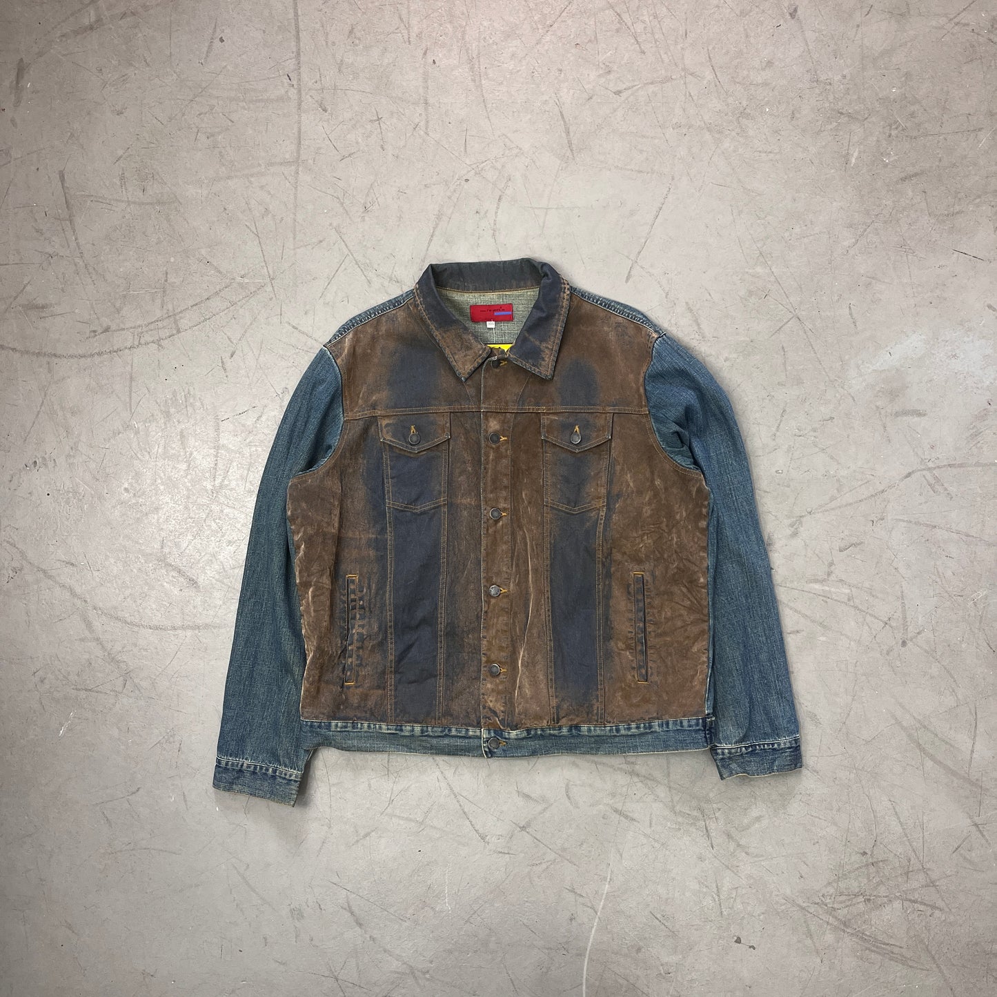 REJECT Y2K BURN DENIM JACKET [L]