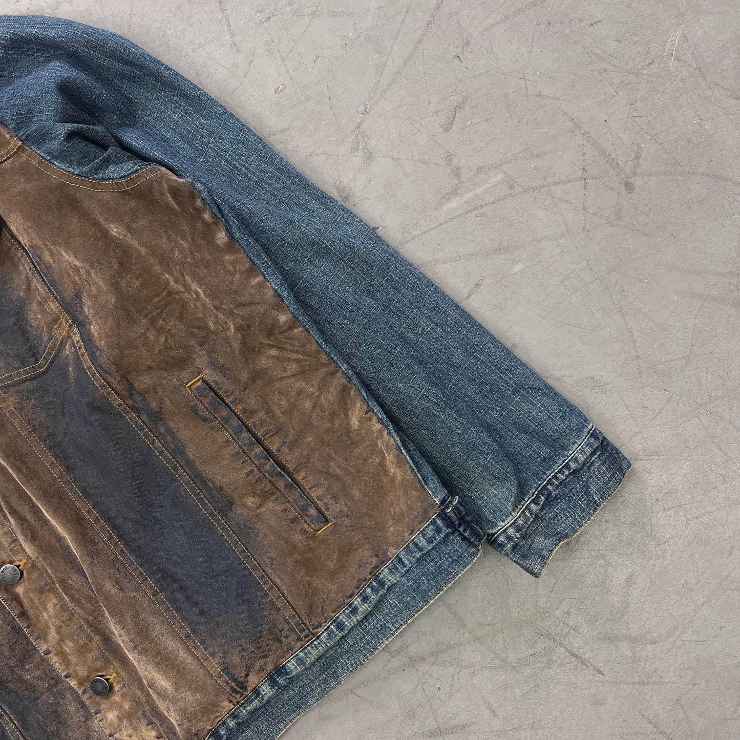 REJECT Y2K BURN DENIM JACKET [L]