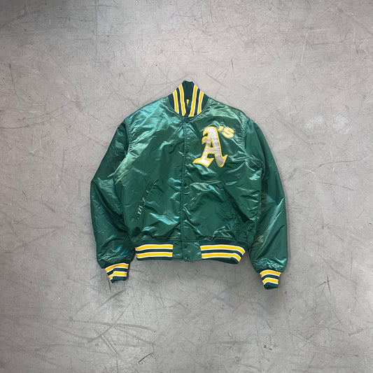 STARTER OAKLAND As SATIN BOMBER 80s [L]