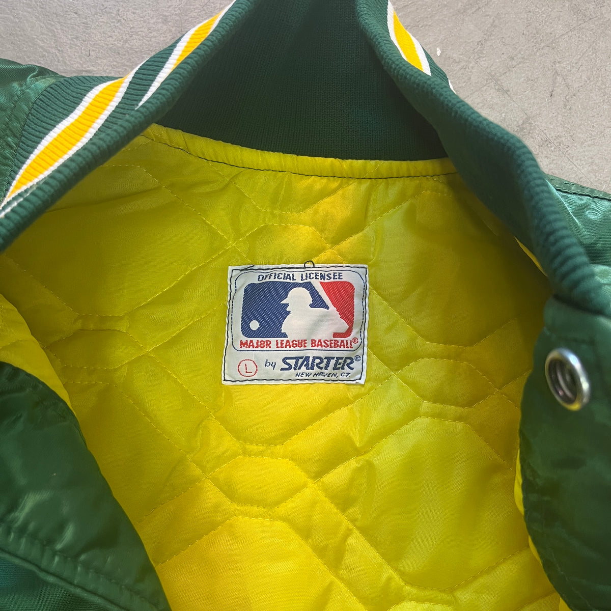 STARTER OAKLAND As SATIN BOMBER 80s [L]