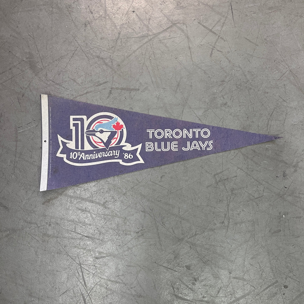 TORONTO BLUE JAYS ANNIVERSARY 1986 PENNANT
