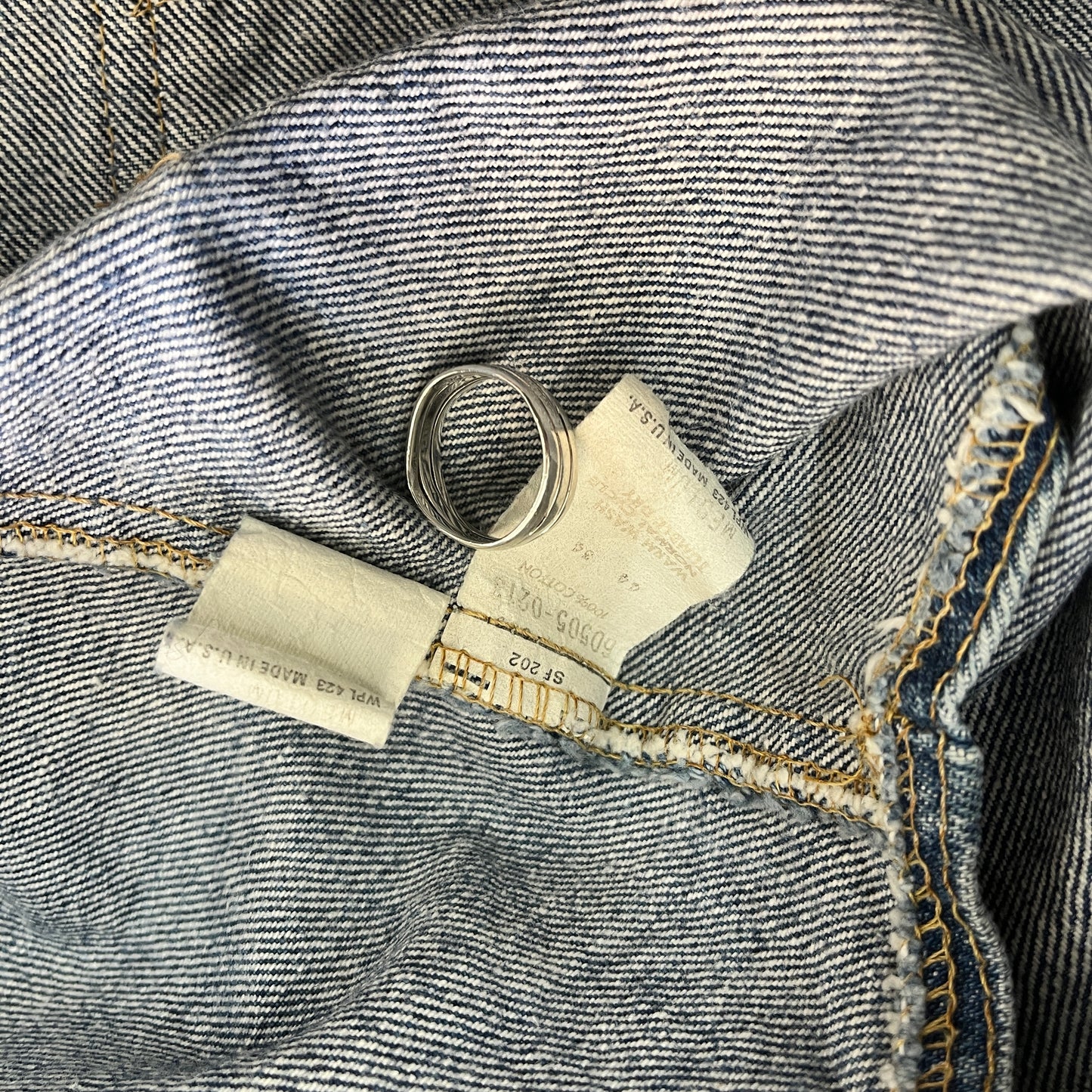 LEVIS DENIM VEST ORANGE TAB EARLY 80s [M]