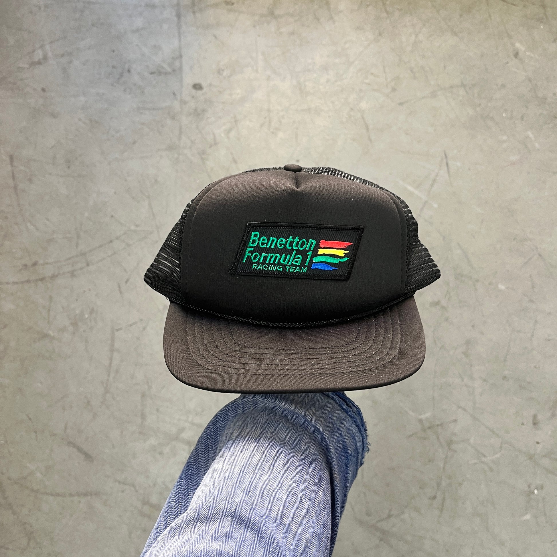 vintage 1990s benneton formula 1 racing cap