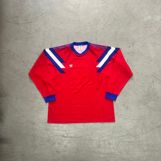 ADIDAS RED/BLU TEMPLATE LONGSLEEVE LATE 80S [XL]