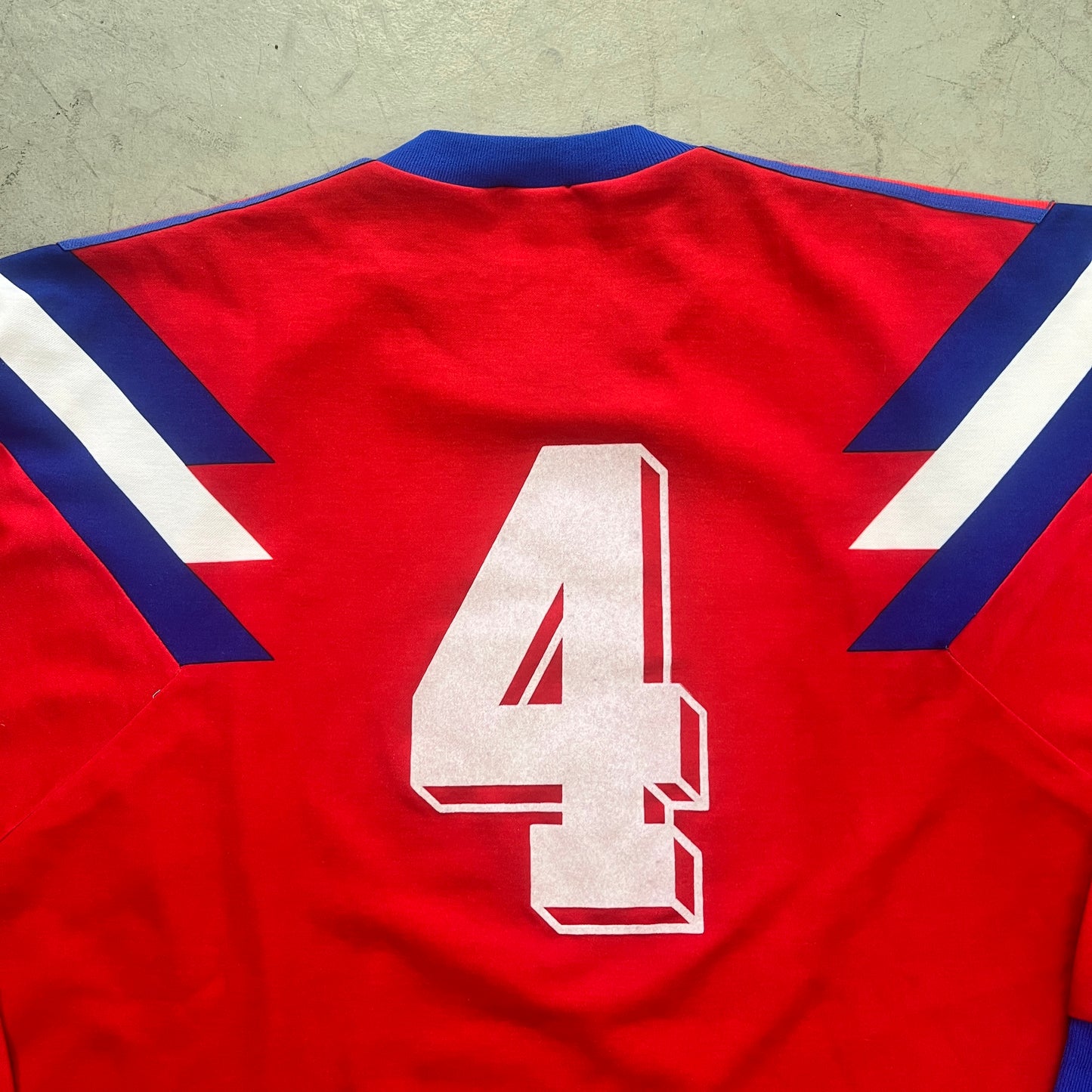 ADIDAS RED/BLU TEMPLATE LONGSLEEVE LATE 80S [XL]