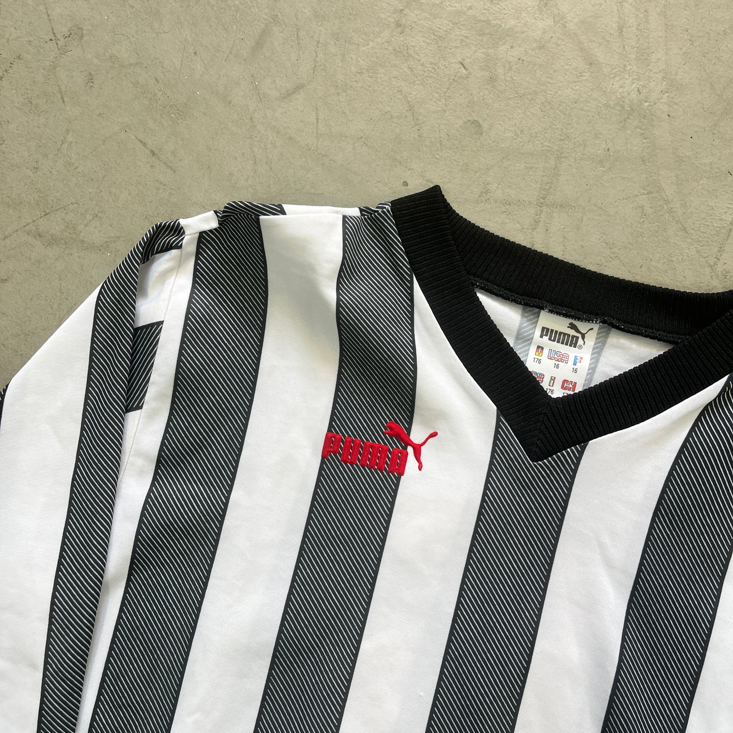 PUMA STRIPED BLK/WHT TEMPLATE LONGSLEEVE 90s [S]