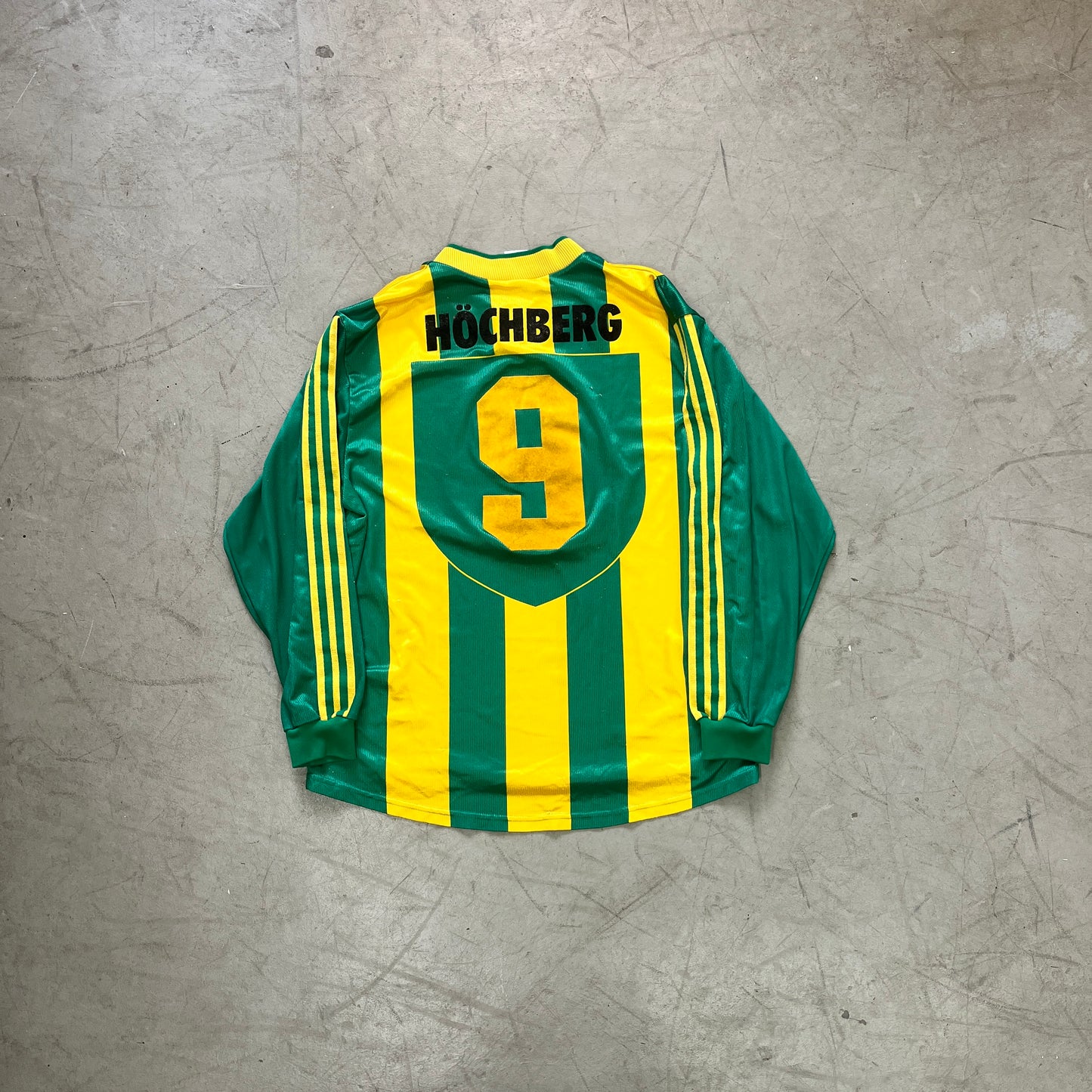 ADIDAS GRN/YELLOW LONGSLEEVE 90s [XL]