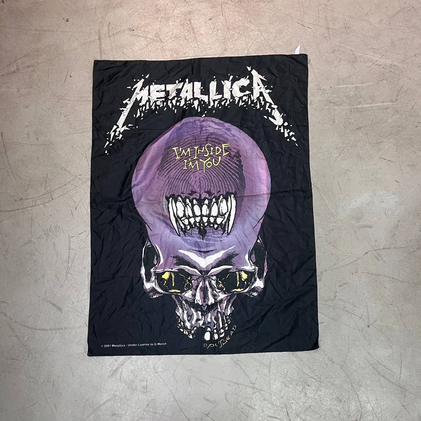 2001 METALLICA I'M INSIDE I'M YOU PUSHEAD BANNER