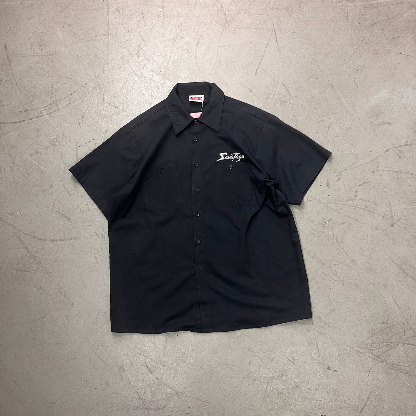 vintage 90s savatage work shirt size XL