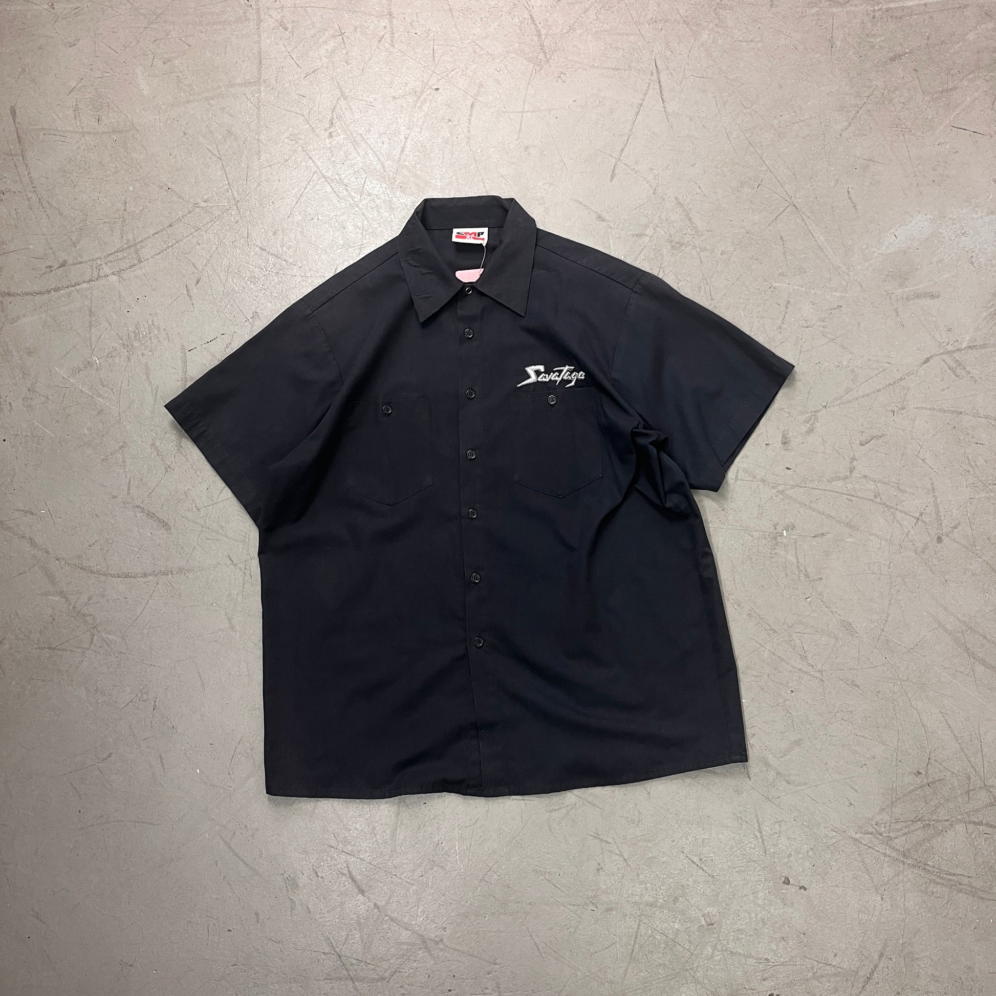 vintage 90s savatage work shirt size XL