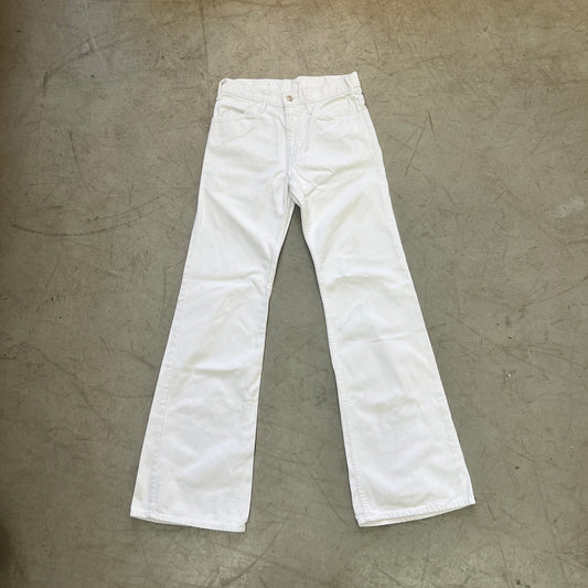 LEVIS WHITE DENIM EARLY 80s FLARES [W28 L33]