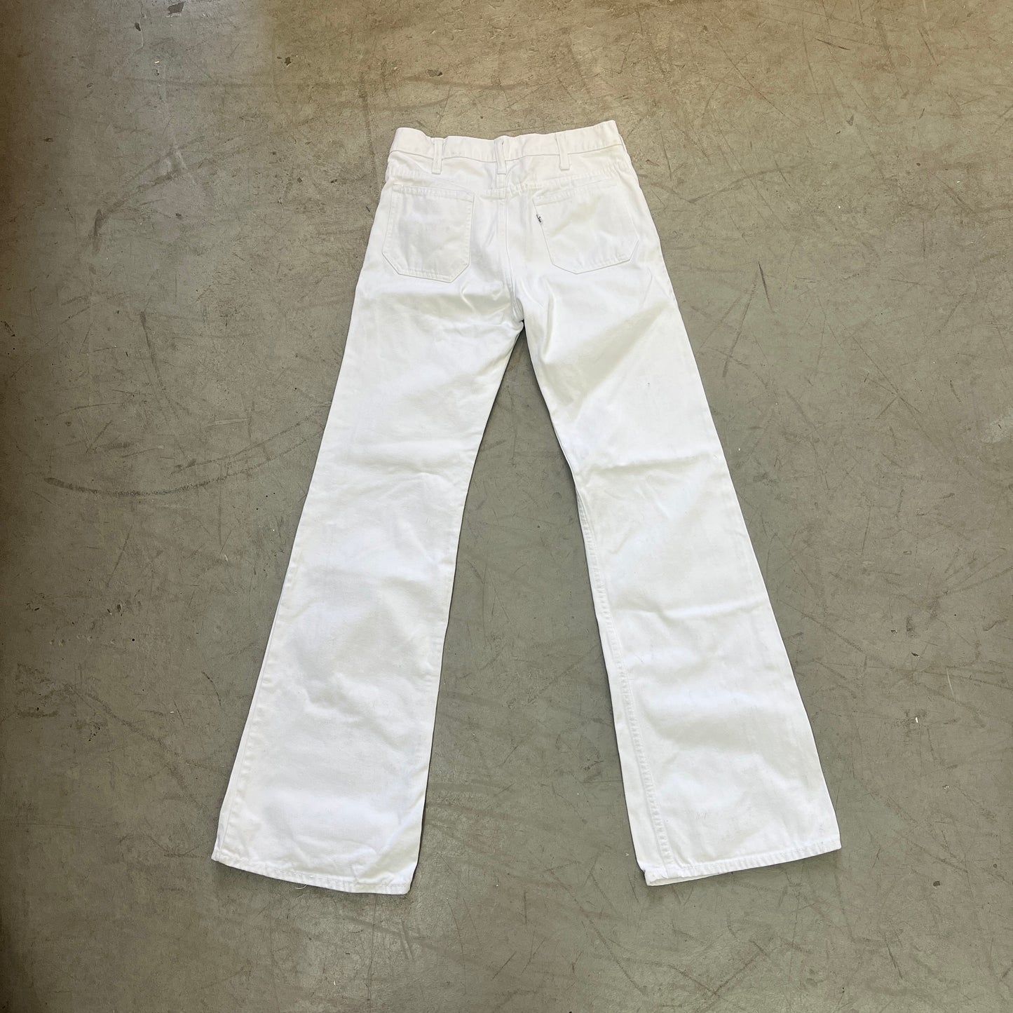 LEVIS WHITE DENIM EARLY 80s FLARES [W28 L33]